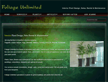 Tablet Screenshot of foliageunlimited.net
